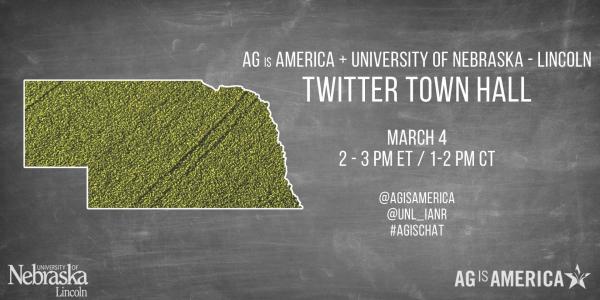 Institute of Agriculture and Natural Resources at UNL to host Twitter Town Hall with AgisAmerica