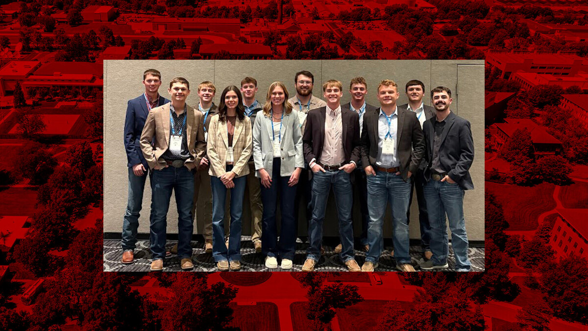 Members of the University of Nebaska–Lincoln Agronomy Club and Garrett Kuss, club adviser, attend CANVAS 2025 Nov. 9–12 in Salt Lake City, Utah. From left to right is Clinton Turnbull, Alex Banzhaf, Nick Daberkow, Gabrielle Clifton, Miles Wulf, Abby Frank, Kuss, Joel Katzberg, Braeden Anderson, Easton Weber, Xavier Ettwein and Jake Burge. 