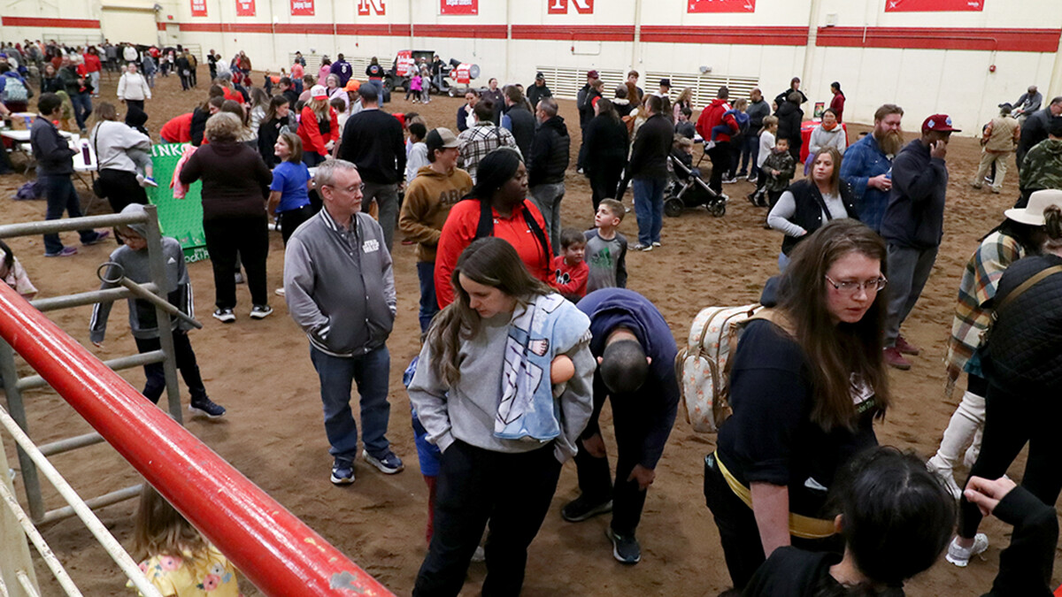 Animal Science Arena full of people