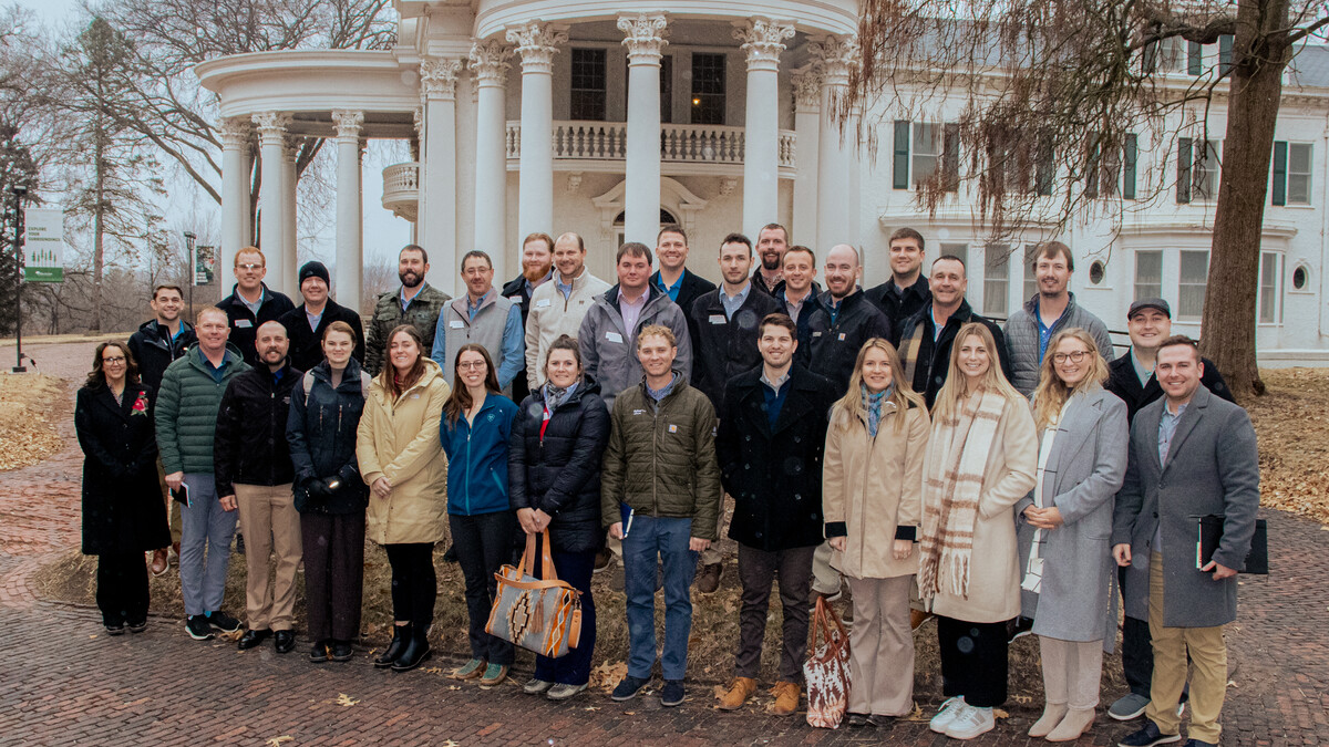 Members of Nebraska LEAD Class 43 visit Arbor Lodge in Nebraska City during their National Study/Travel seminar in early-2025. Thanks to a new partnership with the Richard P. Kimmel and Laurine Kimmel Charitable Foundation, future Nebraska LEAD Fellows will have the opportunity for a more immersive, three-day exploration of agriculture, research and leadership in southeastern Nebraska.