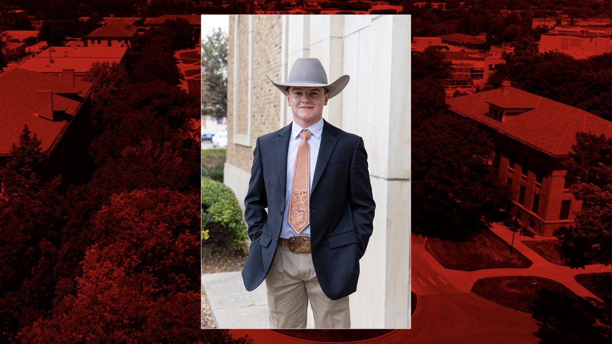 Wade Sanders on red background