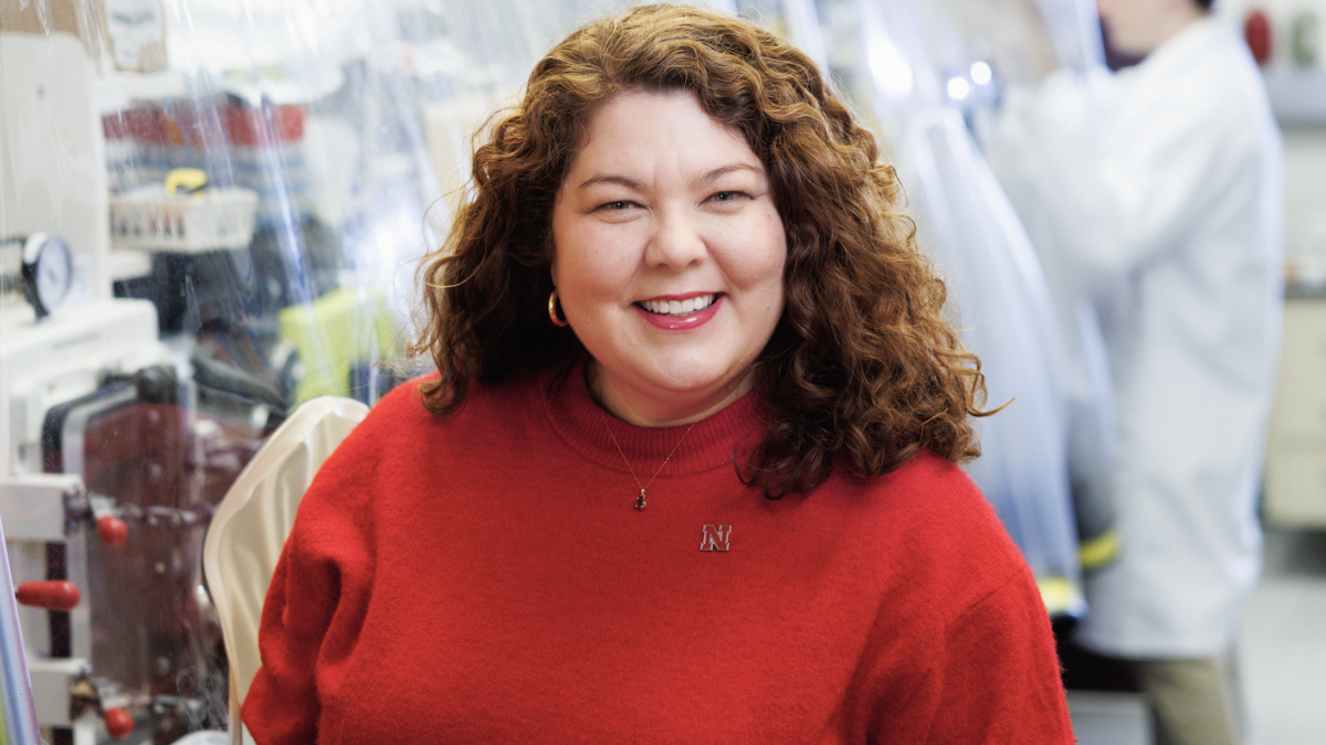 Nicole Buan, Professor in Biochemistry. Buan Laboratory in the Beadle Center. October 25, 2024. 