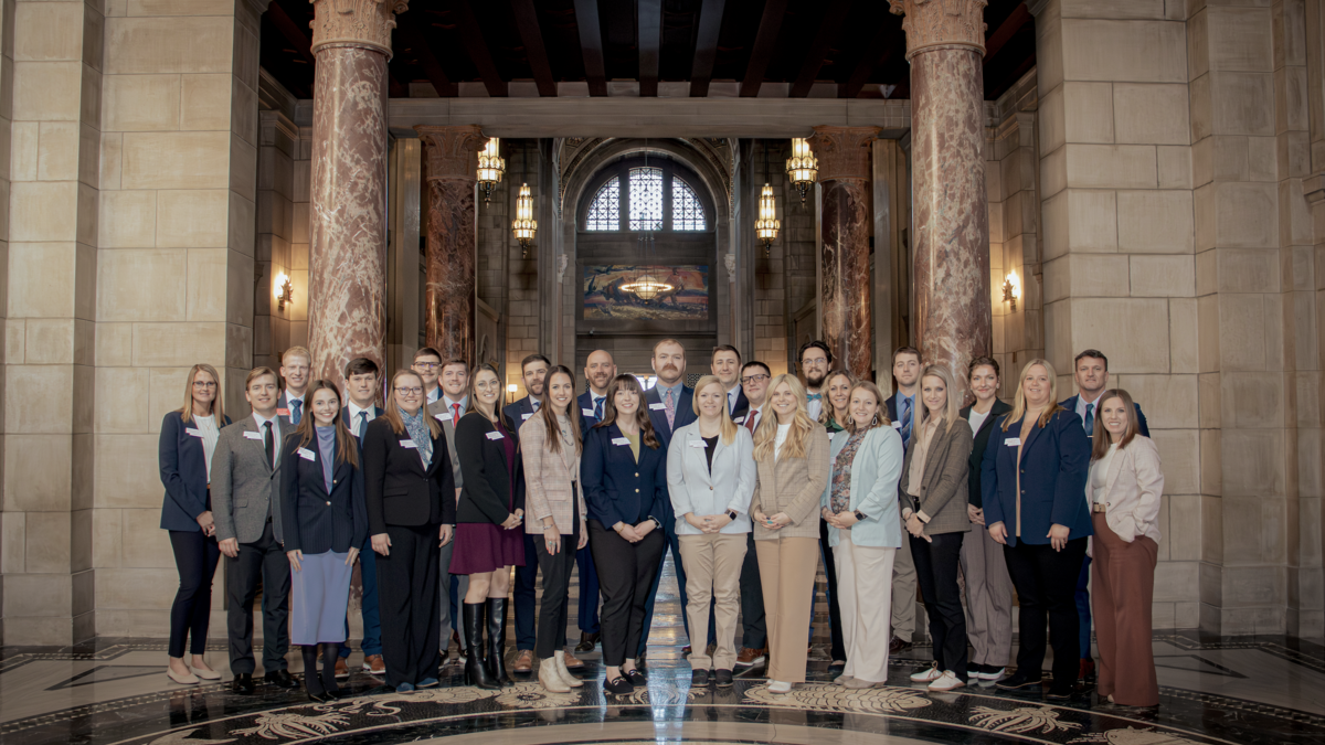 Nebraska LEAD Class 44 poses for a group photo in the Nebraska State Capitol in Lincoln on Jan. 26, 2026. Applications are now being accepted for Class 45 which begins in September 2026.  