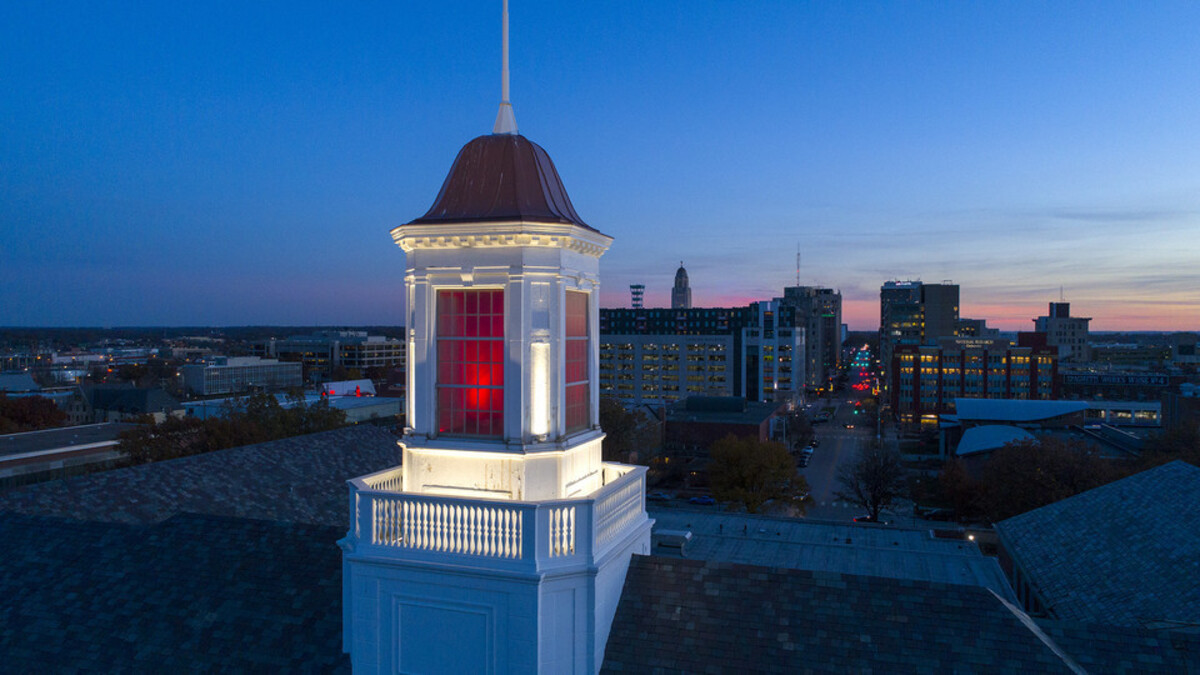 cupola overlooking campus