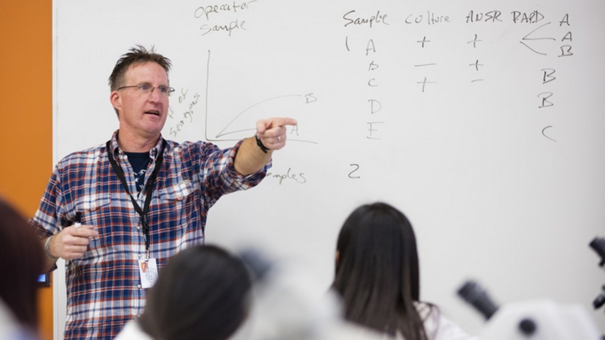 Andrew Benson teaching a class. Links to larger image.