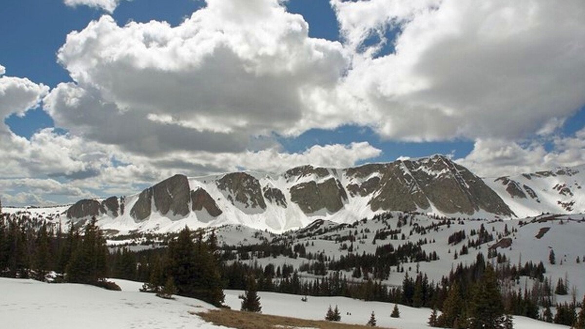 snowy mountain range