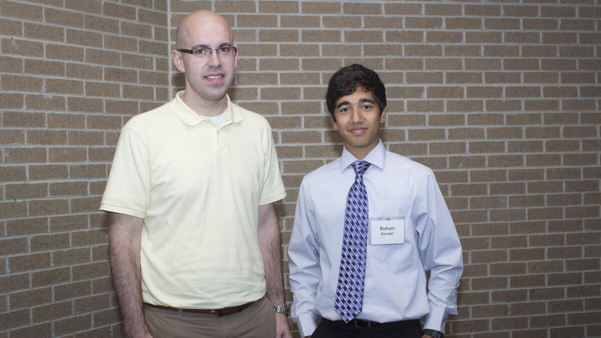 Rohan Kandel with instructor Nate Seggerman