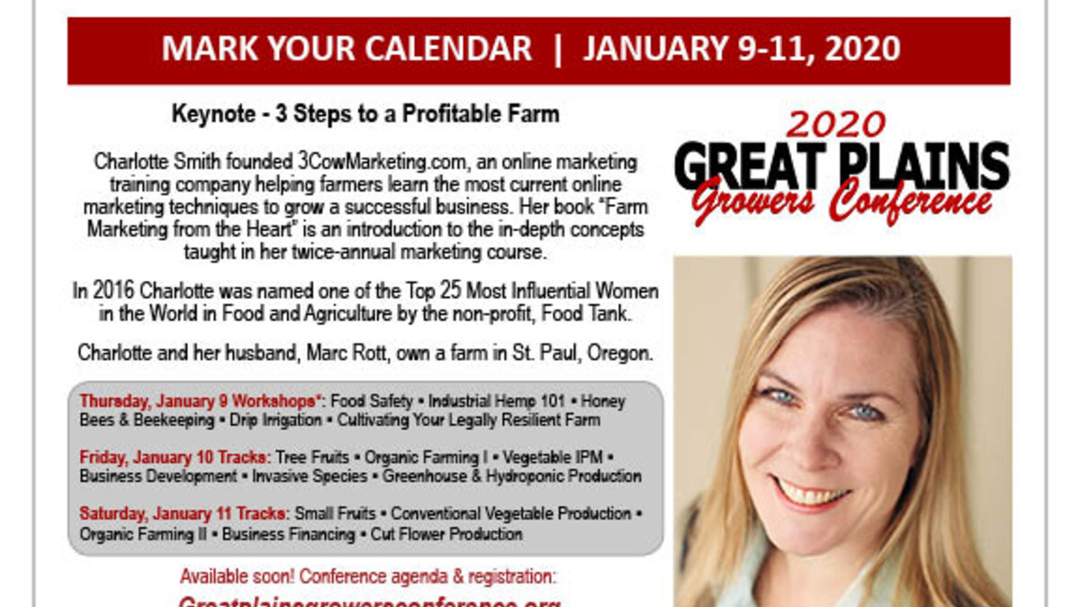 24nd Annual Great Plains Growers Conference and Trade Show flyer. Information provided in text below.