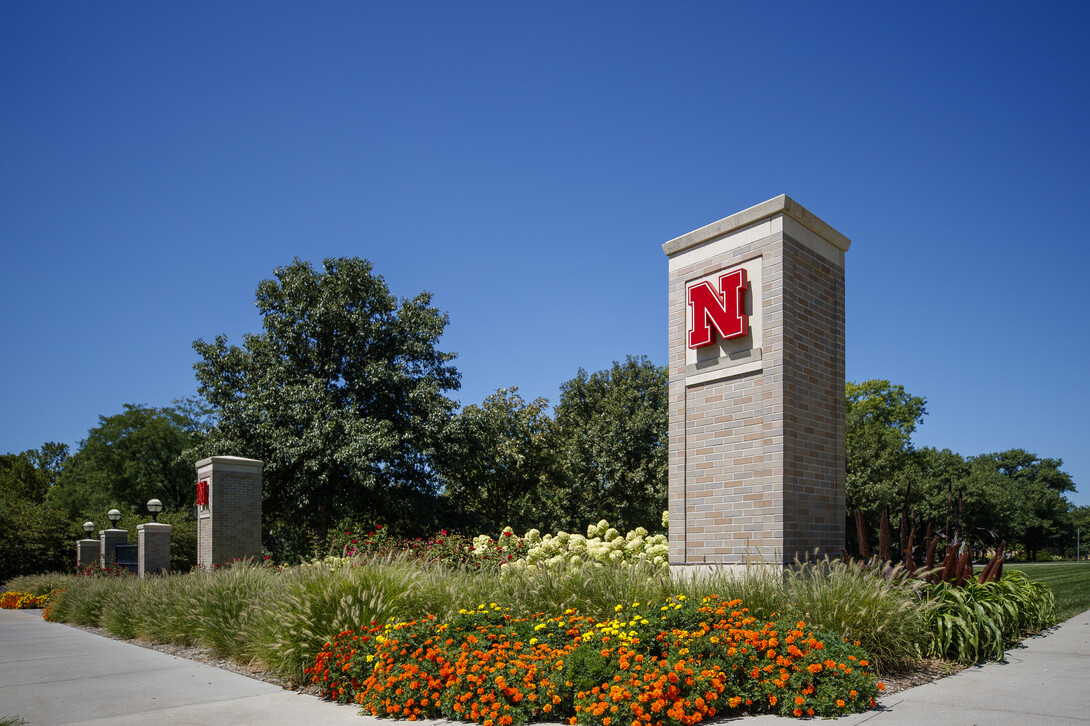 UNL east campus pillars