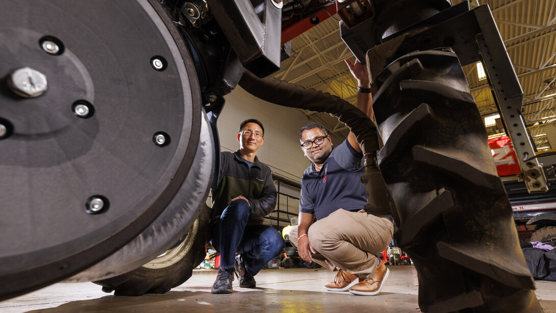 Yufeng Ge (left) and Santosh Pitla