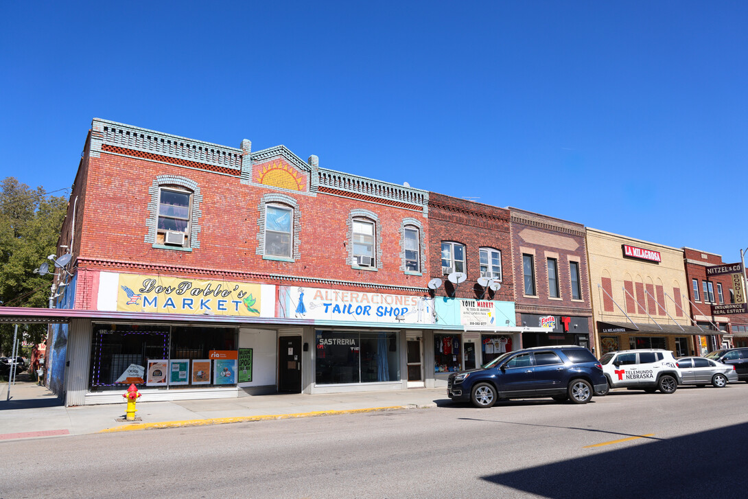 A view of businesses on West 4th Street in Grand Island, with La Milagrosa Supermarket, the starting place of Monday’s walking tour, in the background.
