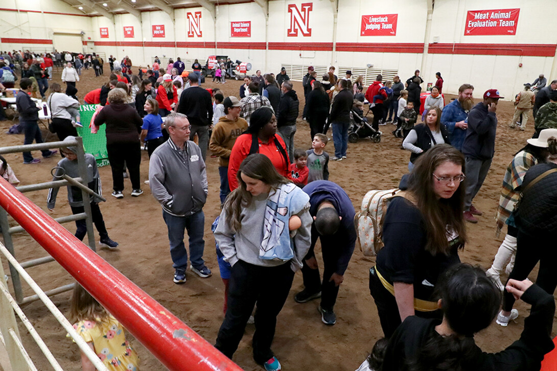 Animal Science Arena full of people
