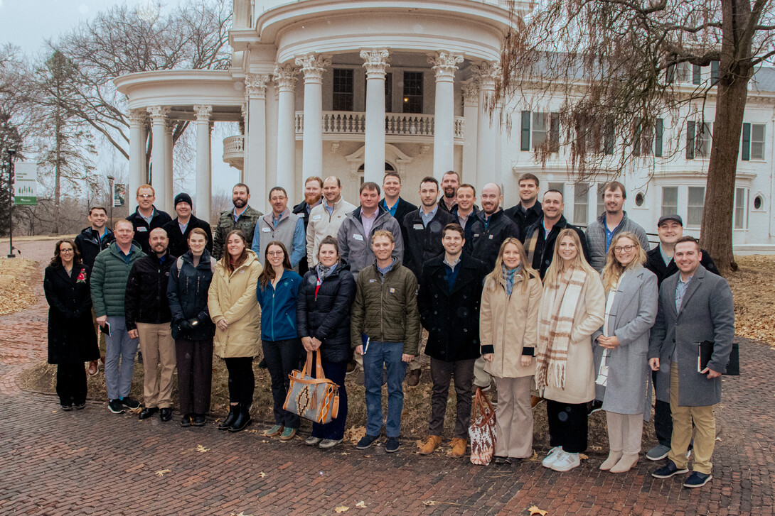 Members of Nebraska LEAD Class 43 visit Arbor Lodge in Nebraska City during their National Study/Travel seminar in early-2025. Thanks to a new partnership with the Richard P. Kimmel and Laurine Kimmel Charitable Foundation, future Nebraska LEAD Fellows will have the opportunity for a more immersive, three-day exploration of agriculture, research and leadership in southeastern Nebraska.