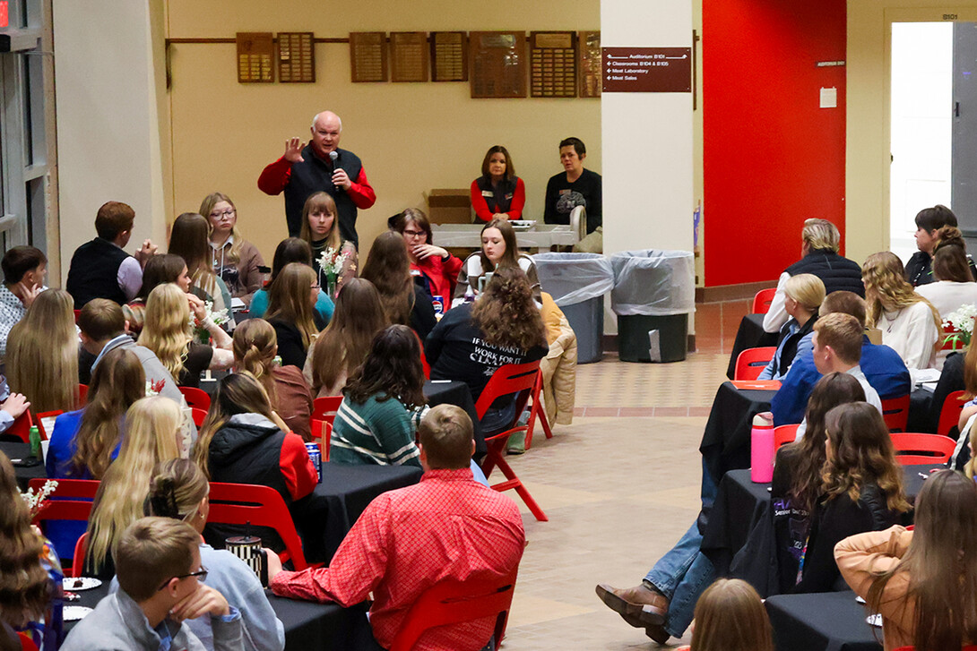 students fill the animal science building for NYBLS