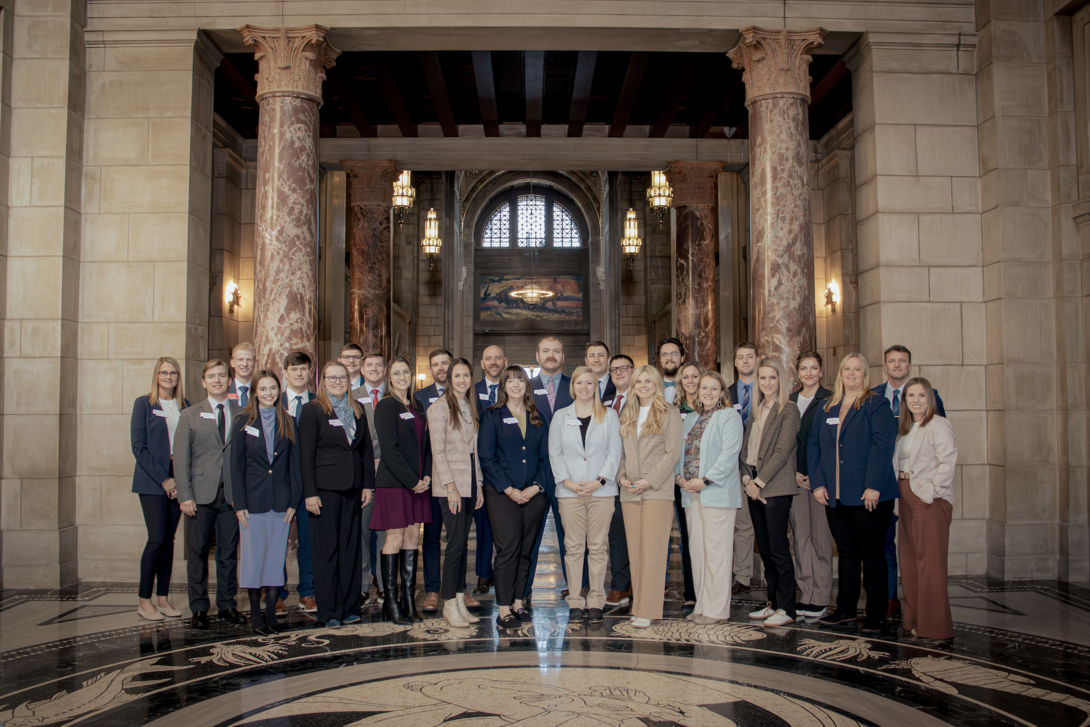 Nebraska LEAD Class 44 poses for a group photo in the Nebraska State Capitol in Lincoln on Jan. 26, 2026. Applications are now being accepted for Class 45 which begins in September 2026.  