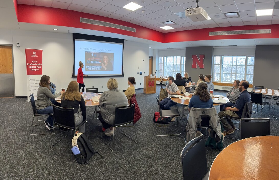 University Staff participating in a professional development session