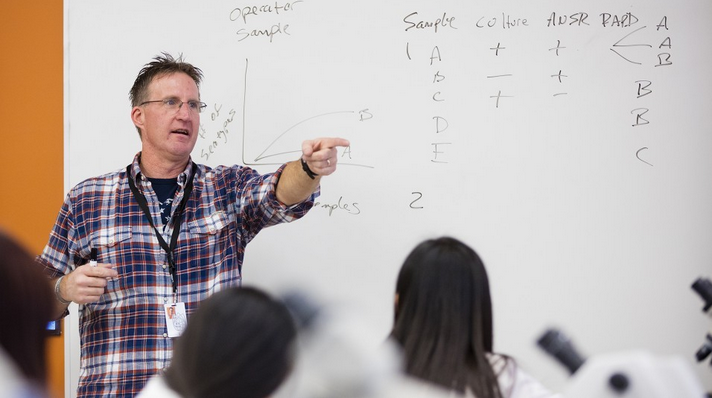 Andrew Benson teaching a class. Links to larger image.