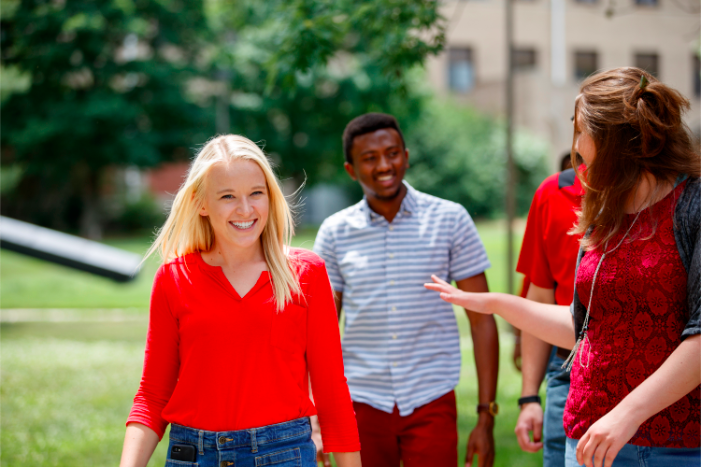 Students on East Campus