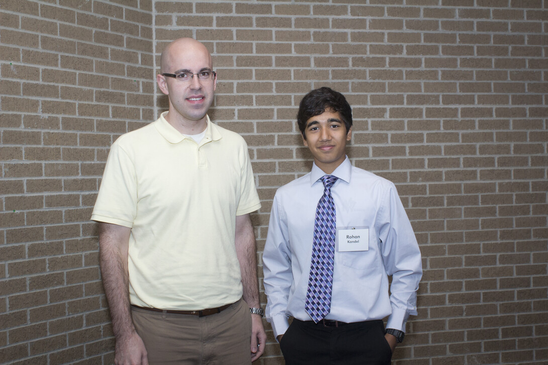 Rohan Kandel with instructor Nate Seggerman