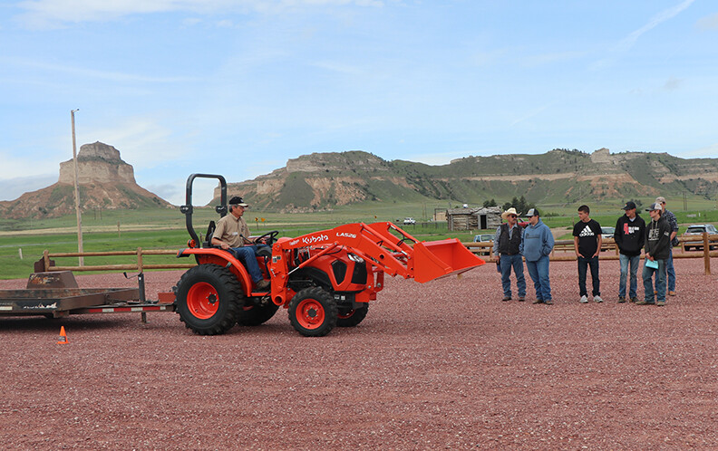 Tractor safety demonstration