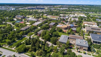 aerial view of east campus