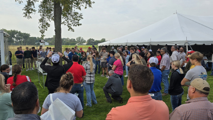 crowd at Crops and Soil Health Field Day