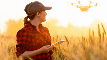 drone operator in field