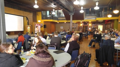 Attendees at the 2018 Connecting Entrepreneurial Communities Conference in Hastings. Links to larger image.